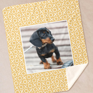 XOXO Pinselstrich Individuelles Hunde-Foto Gelb Mo Sherpadecke