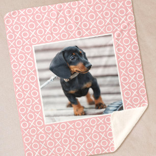 XOXO Pinselstrich Individuelles Hunde-Foto Rosa Mo Sherpadecke