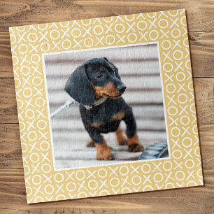XOXO Pinselstrich Individuelles Hundebild Gelb Mod Puzzle