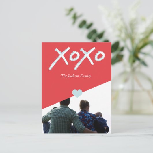 Xoxo Postkarte (Stehend Vorderseite)