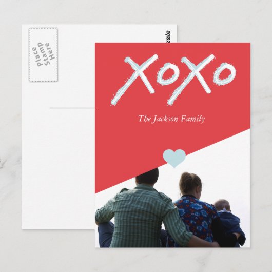 Xoxo Postkarte (Vorne/Hinten)