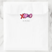 XOXO Print Aufkleber, Valentinstag Runder Aufkleber (Tasche)