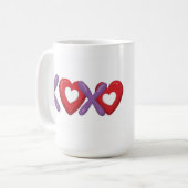 XOXO Print Mug,Valentines Day  Kaffeetasse (Vorderseite Links)