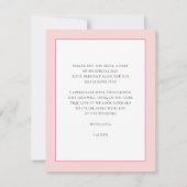 XOXO Red Hearts Brautparty Flat Danke Karte (Rückseite)