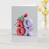 Xoxo Red Rose Love Card Karte (Gelbe Blume)