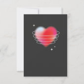 Xoxo romantischen roten Herzen Valentinstag RSVP Karte (Rückseite)