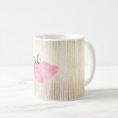 XOXO rosa Aquarell-Lippen Kaffeetasse (VorderseiteRechts)