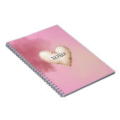XOXO rosa Creme-Herz Notizblock (Rechte Seite)