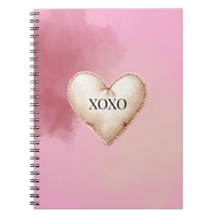 XOXO rosa Creme-Herz Notizblock