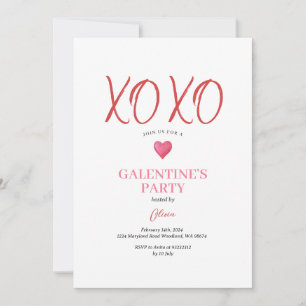  XOXO Rosa Galentine's Day-Party Valentinstag Einladung