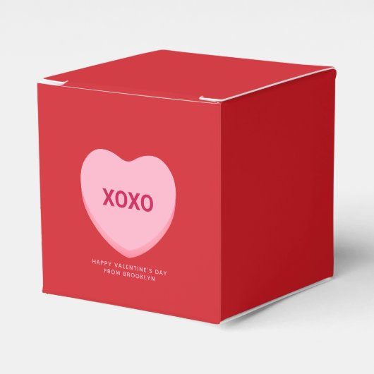 XOXO Rosa Gespräch Herz Valentinstag Geschenkschachtel (Vorderseite)