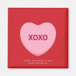 XOXO Rosa Gespräch Herz Valentinstag Magnet