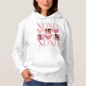XOXO Rosa Herzen und FotoCollage Hoodie (Vorderseite)