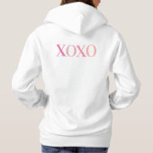 XOXO Rosa Herzen und FotoCollage Hoodie (Rückseite)