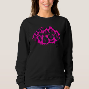 XOXO Rosa Leoparden-Lippenstift Valentinstag Sweatshirt