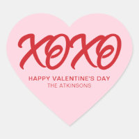 XOXO rosa niedlicher moderner Valentinstag