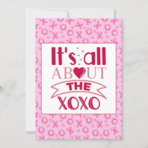 XOXO Rosa Niedliches Herz Valentine Gruß