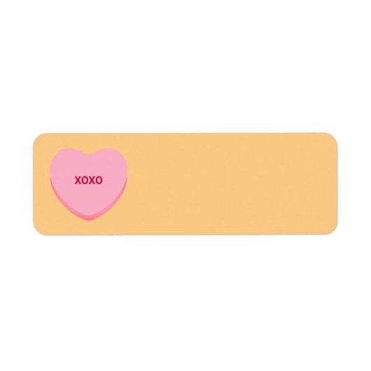 XOXO rosa orangefarbenes Herz Blindbis Valentinsta (Vorne)