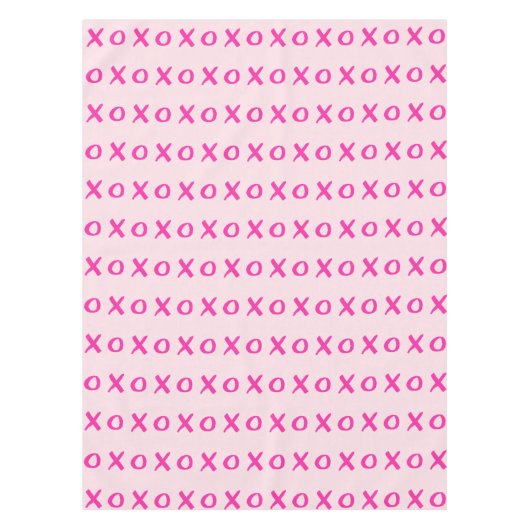 XOXO rosa Valentinstag Tischdecke (Vorderseite)