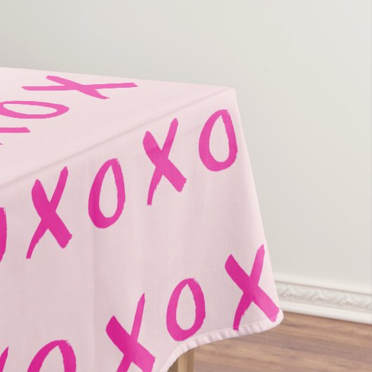XOXO rosa Valentinstag Tischdecke (Beispiel)