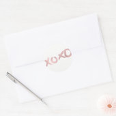 XOXO Rose Gold Moderne Imitate Fossil Shine Glam G Runder Aufkleber (Umschlag)