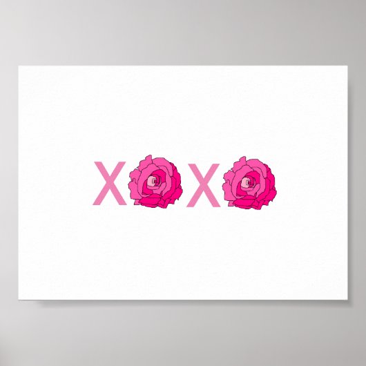 XOXO Rose Print-Framework-Poster Poster (Vorne)