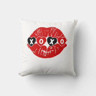 XOXO Rote Lippen - Der Valentinstag Kissen