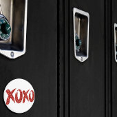 XOXO Roter Glitzer | Trendy Modern Glam Brushstrok Magnet