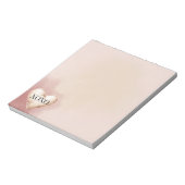 XOXO rotes Creme-Herz Notizblock (Rotiert)
