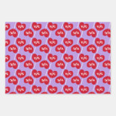 Xoxo rotes Herz Lollip Muster Geschenkpapier Set (Vorderseite 3)