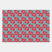 Xoxo rotes Herz Lollip Muster Geschenkpapier Set (Vorderseite 2)