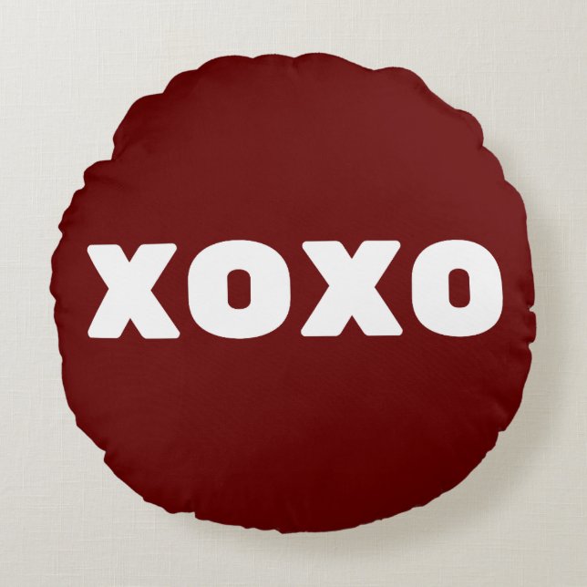 Xoxo Rundes Kissen (Vorderseite)
