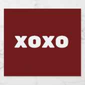 Xoxo Schaumweinetikett (Einzelnes Label)