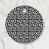 XOXO Schwarz und Weiß Einfache Bestie Galentinstag Geschenkanhänger (Rückseite)