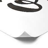 Xoxo schwarz-weiße Typografie-Plakatdruck Poster (Ecke)