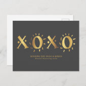 XOXO | SENDING HUGS & KISSES POSTKARTE (Vorne/Hinten)