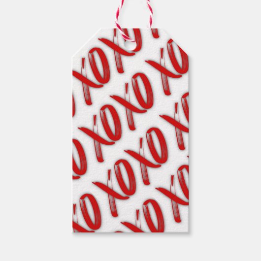 XOXO Sexy Red To/From Geschenkanhänger (Vorderseite)
