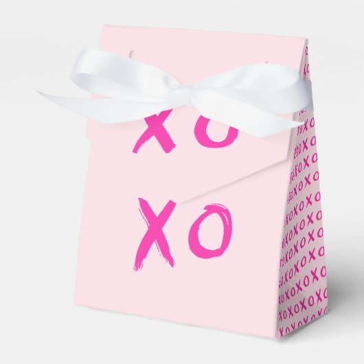 XOXO Simple Girly Valentine's Day Pink Geschenkschachtel (Vorderseite)