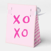 XOXO Simple Girly Valentine's Day Pink Geschenkschachtel (Rückseite)