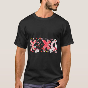 Xoxo Stethoskop Valentinstag Rn Pct Cna Krankensch T-Shirt