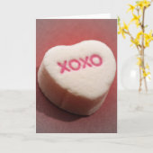 XOXO Süßigkeits-Herz Karte (Gelbe Blume)