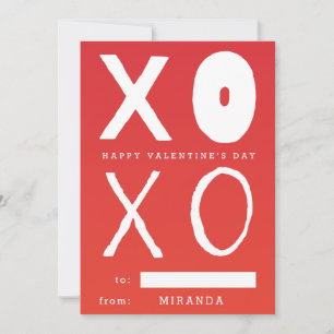 XOXO Typografie Roter Valentinstag Klasse Feiertagskarte