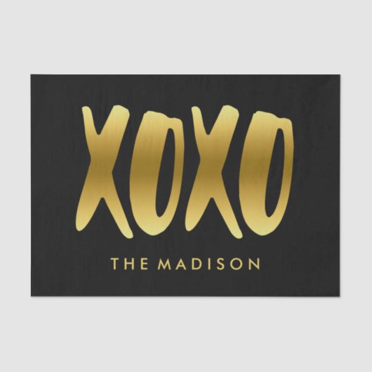 XOXO umarmt und küsst Seidenpapier (Vorderseite)