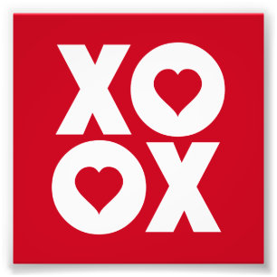 XOXO umarmt und küsst Valentinstag Fotodruck