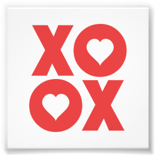 XOXO umarmt und küsst Valentinstag Fotodruck