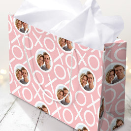 XOXO Umarmungen & Küsse 2 Foto Pastellrosa Modern Große Geschenktüte