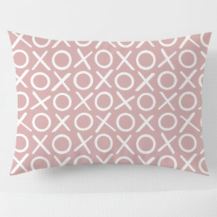 XOXO Umarmungen & Küsse Dusty Pink Süßes Modernes Kissenbezug