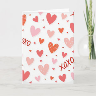 Xoxo Umarmungen Küsse Herzen Karte
