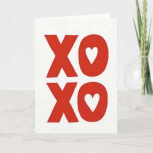 Xoxo Umarmungen Küsse Liebeskarte Karte
