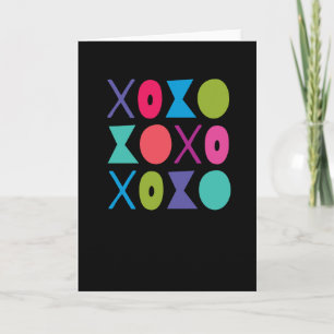 XOXO Umarmungs-und Kuss-moderne Liebe-Karte Feiertagskarte